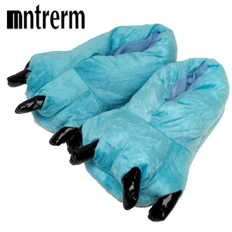 Новинка 2020 года Зимние очень мягкие фланелевые домашние тапочки Обувь лапы