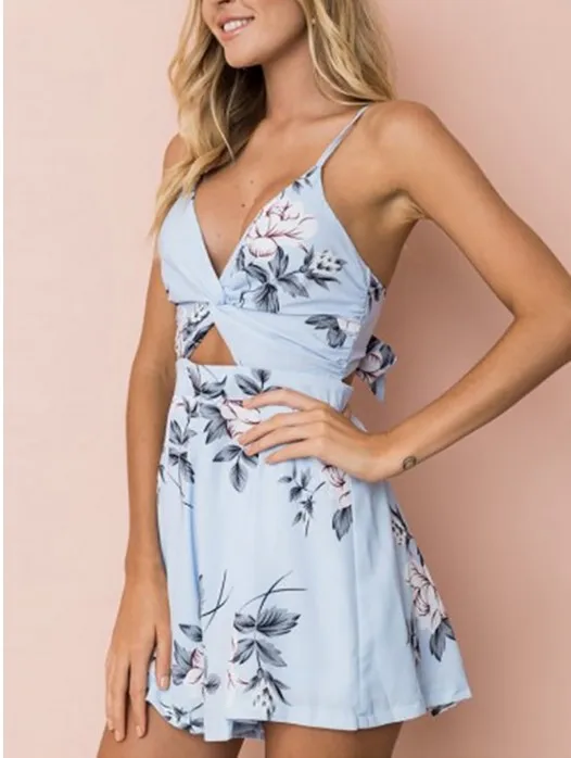 SZCHORIA женщин Праздник мини комбинезон Дамы Комбинезон Летняя Пляжная майка с