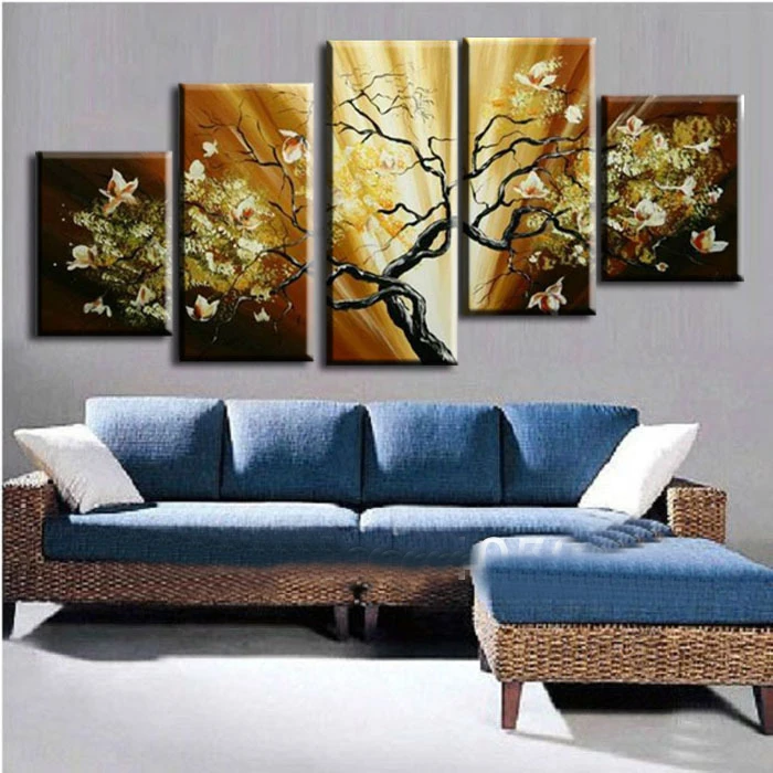 Ручная роспись большого размера современное домашнее настенное Искусство