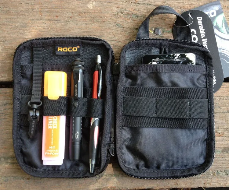 ROCOTACTICAL военный EDC Мини карманный органайзер Тактический поясной ремень Сумка военный Кошелек Открытый спортивный телефон сумка Cordura 1000D нейлон
