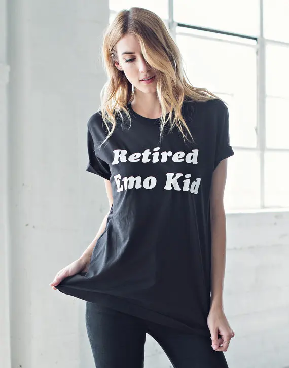 Модная одежда женская футболка в стиле эмо на выход женские летние хлопковые