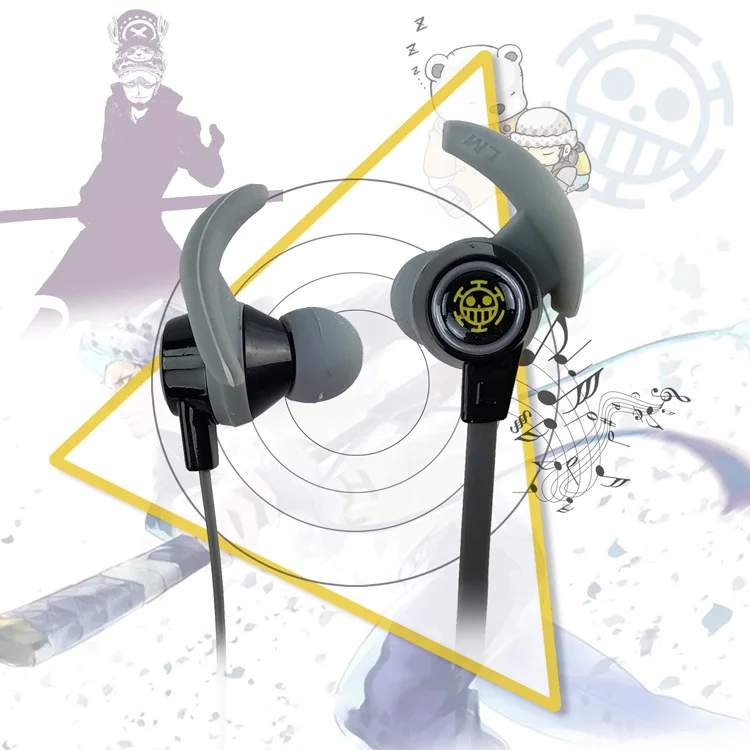 Аниме цельные Trafalgar Law Skull беспроводные наушники и гарнитура Bluetooth спортивные для