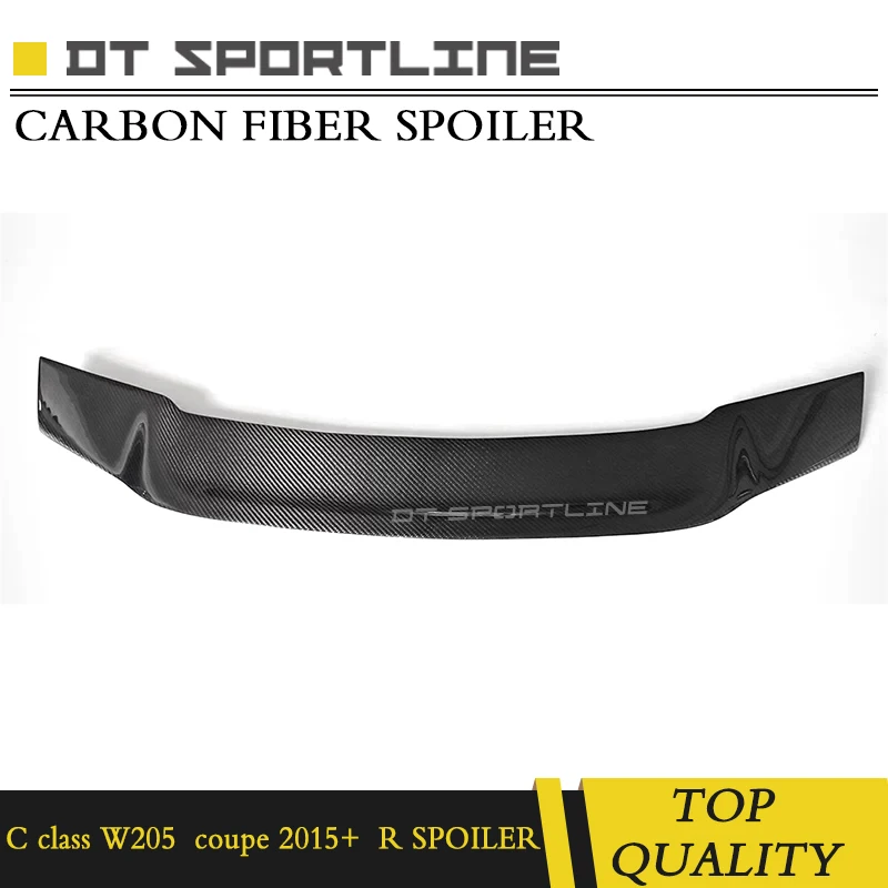 Real Carbon Fiber Rear Truck Tail Lip Wing for Mercedes W205 C205 C Class 2-door coupe C180 C200 C250 C300 C350 2015 + | Автомобили и