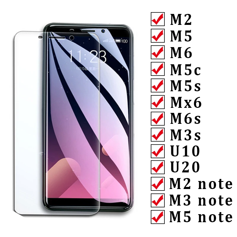 Защитный Стекло на Мэйси M5s для Meizu м 6s M3 M2 M5 Примечание M6x M6 U10 U20 M3s Экран протектор M