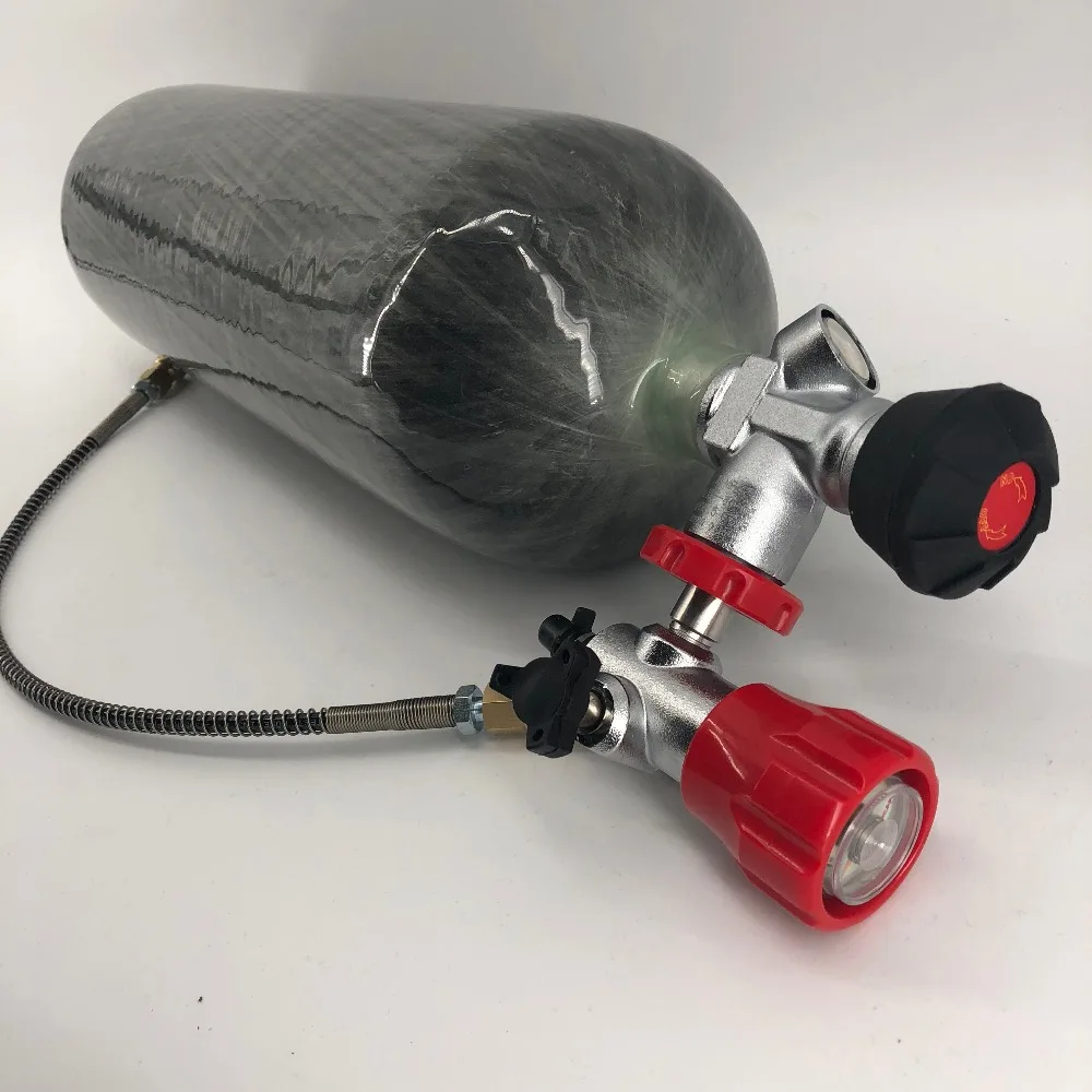 AC168301 Acecare 300 бар сжатого воздуха Пейнтбол/PCP/6.8L бак/цилиндр для Акваланга/дайвинг бак с клапаном и заполняющая станция трубка