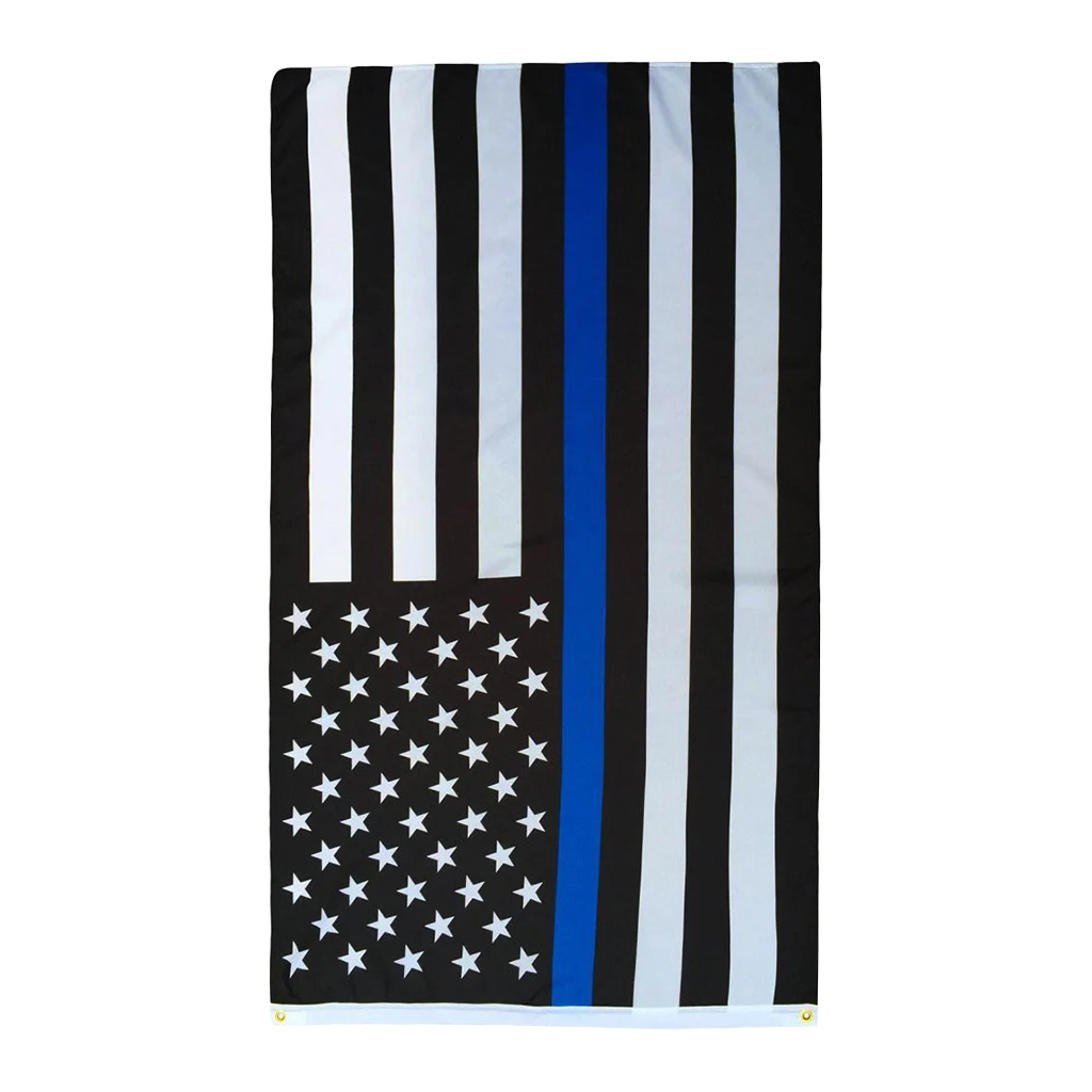 

90 X 150cm USA Police Blue Line Memorial American 3ft X 5ft Flag Banners