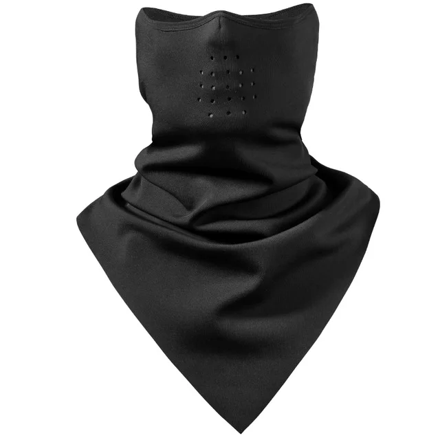 DLF7128 Black ROCKBROS Зима Велоспорт велосипед спортивный шарф теплый флис езда велосипед шарфы дышащие банданы маска для лица бег повязка на голову - Цвет: DLF7128 Black