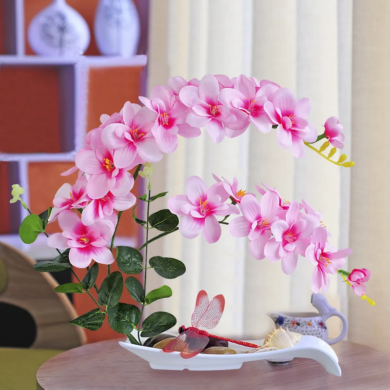 Phalaenopsis имитация цветочный горшок вид костюм офисный поддельный цветок гостиная