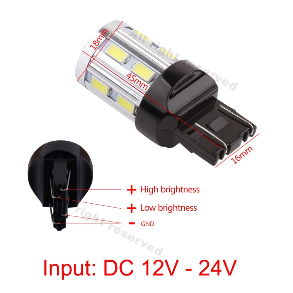 Автомобильные фары S & D 7443 7440 3157 3156 1156 BA15S BAY15D светодиодный белый цвет W21/ 5 Вт мощные