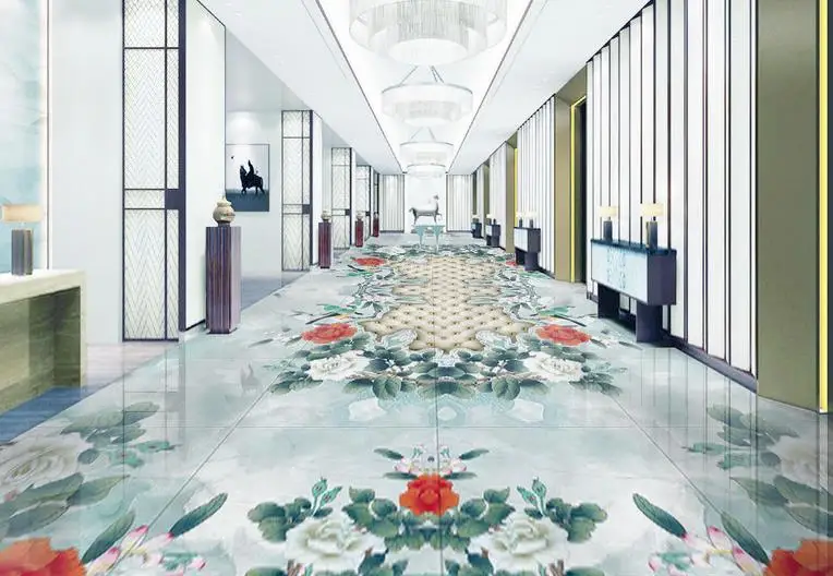 Виниловые самоклеющиеся обои на заказ для пейзажа 3d пола мраморный узор гостиной