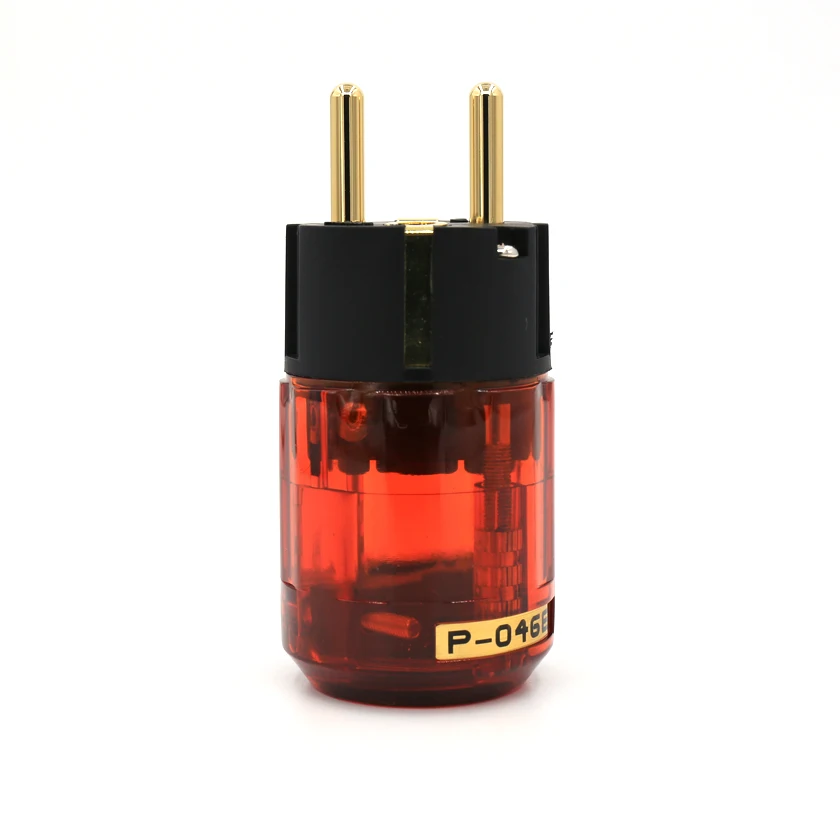 

2PCS P-046E 24K Gold Plated EUR Power Plug for DIY power wire connector plug