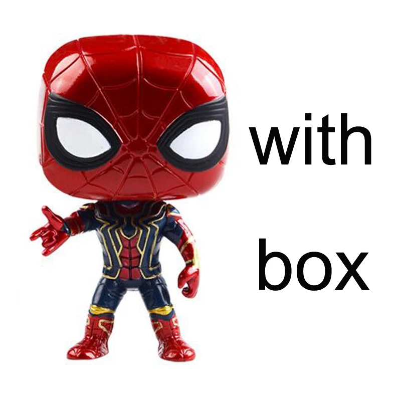with retail box Мстители Marvel: Бесконечная война танос Железный человек Человек-паук Тор Капитан Американский Веном Халк Черная пантера фигурка виниловая модель игрушки - Цвет: with retail box