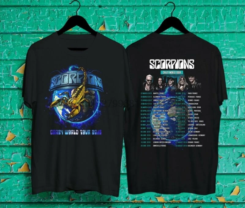 Новая футболка Scorpions Crazy World Tour Tee S 3XL|Мужские футболки| |