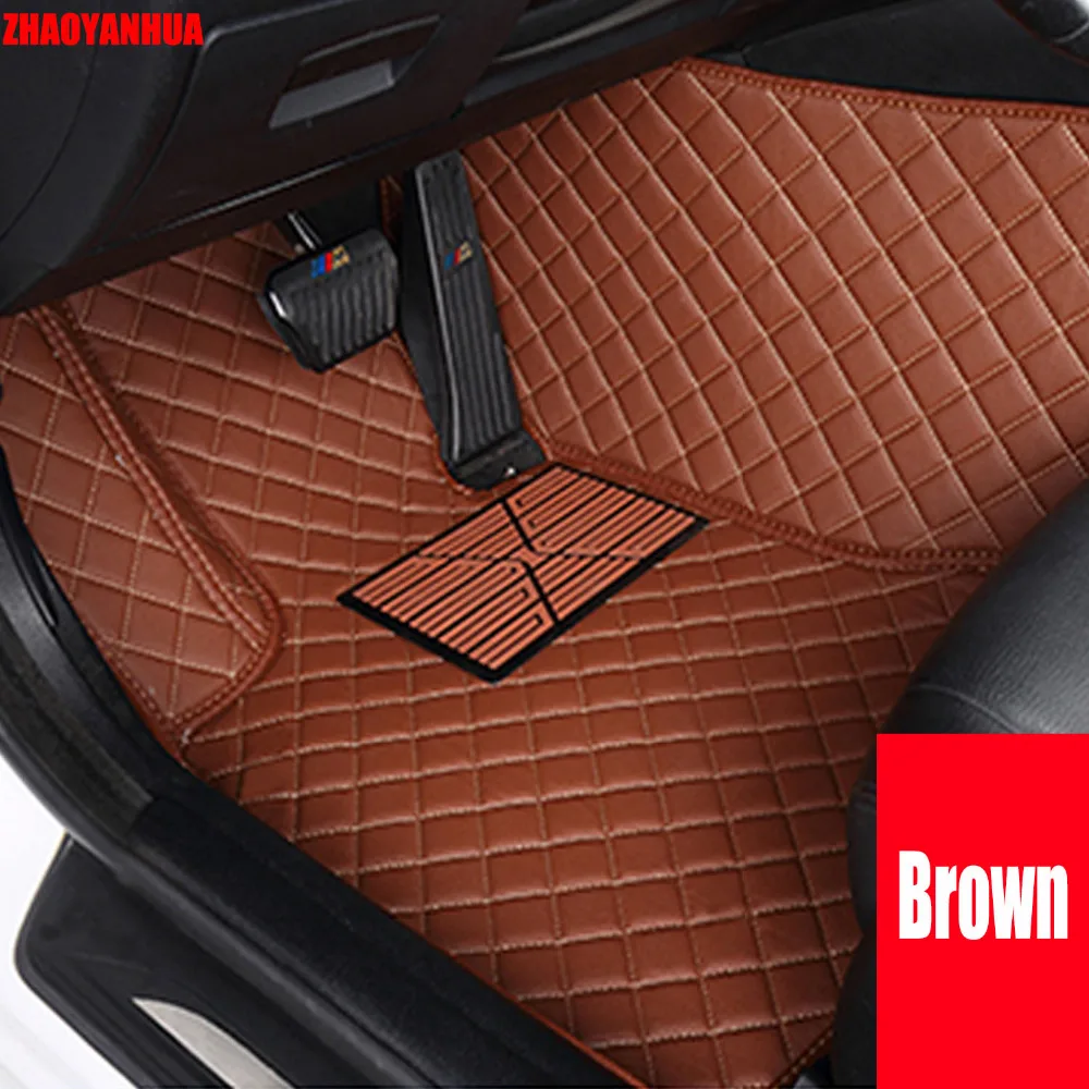 

ZHAOYANHUA car floor mats for BMW 3/4/5/6/7 Series GT M3 X1 X4 X5 X6 Z4 6D leather Anti-slip car-styling carpet liner
