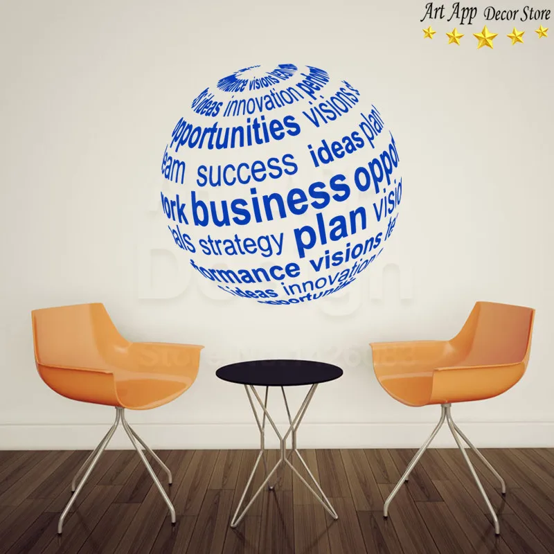 Хорошее качество новый дизайн глобальный план бизнеса Настенная Наклейка