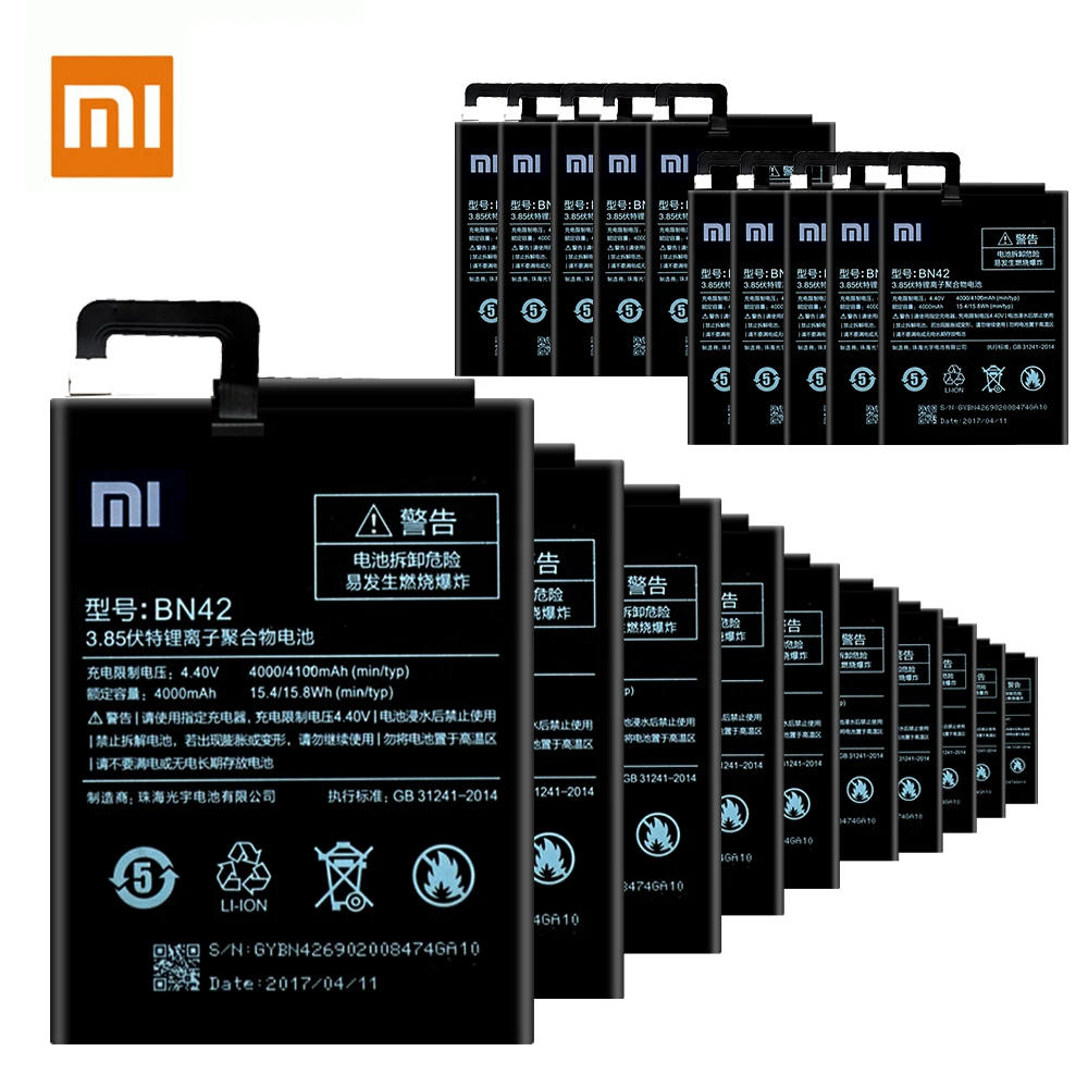 Оригинальный сменный аккумулятор BN42 для Xiaomi Redmi 4 20 шт. аккумуляторная батарея с