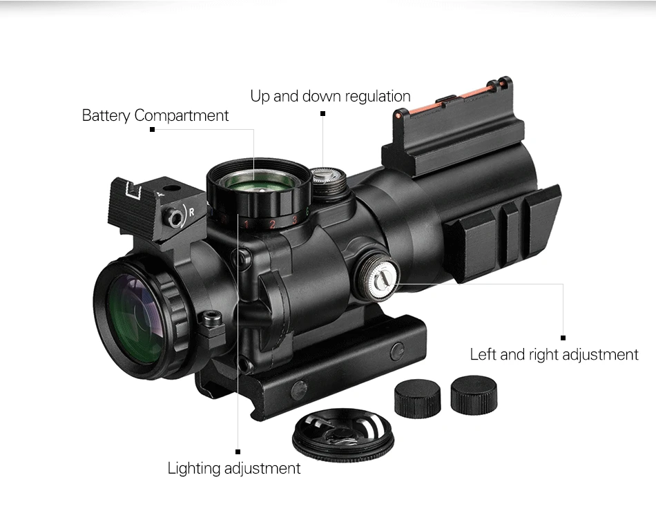 4x32 Acog прицел 20 мм ласточкин хвост рефлекторная Оптика прицел тактический прицел для охотничьего ружья винтовка страйкбол снайперская Лупа пневматический пистолет