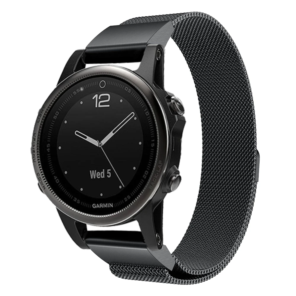 Миланский ремешок-петля для Garmin Fenix 5S 5S Plus gps Смарт-часы металлический браслет из нержавеющей стали 20 мм с быстрым выпуском