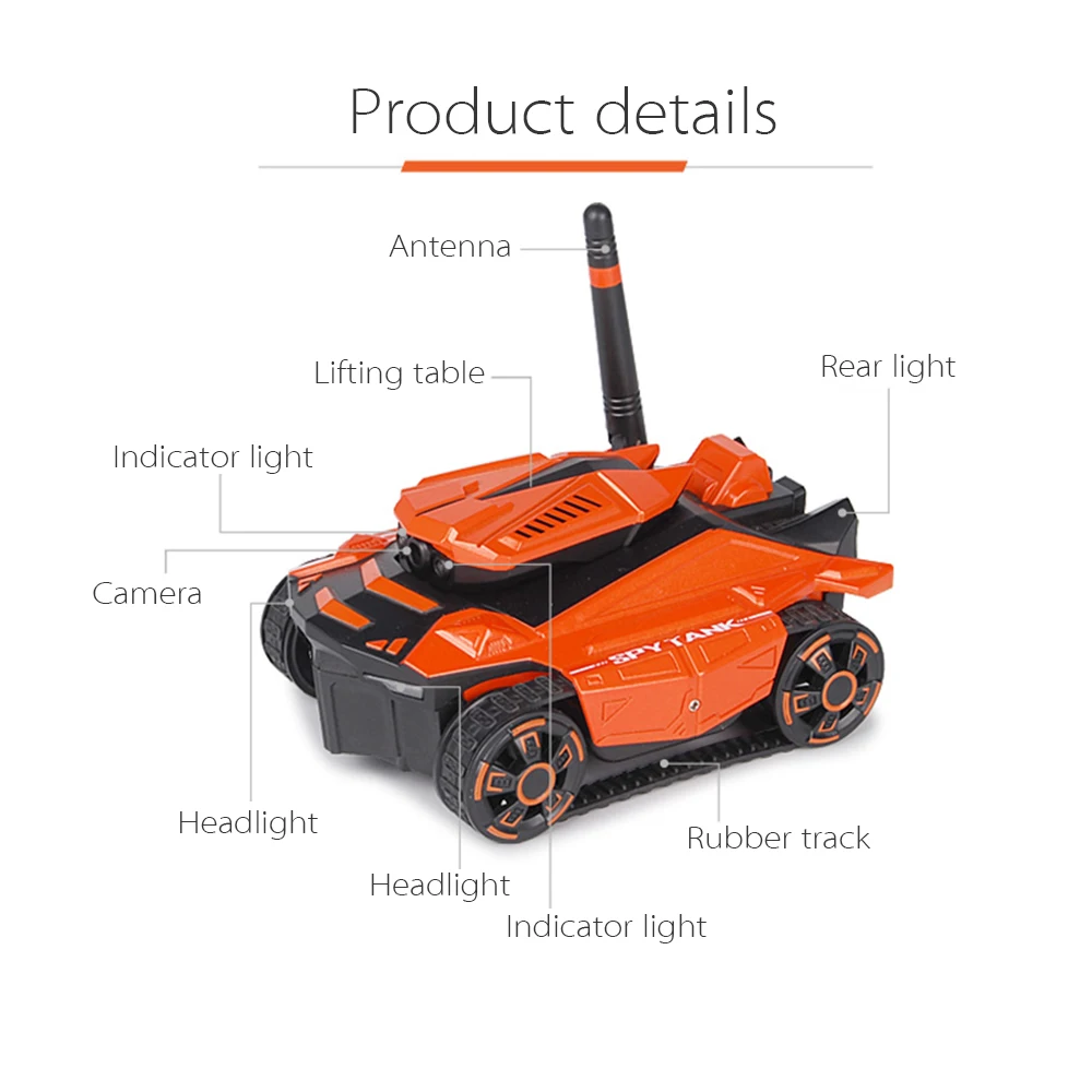 Educationl toy rc tank YD 211 4CH RC Wifi Tank I Spy управление телефоном в режиме реального времени