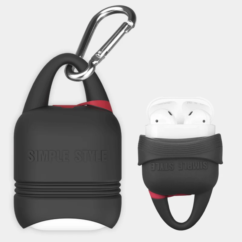 Высококачественный силиконовый чехол для Airpods с ремешком наушников беспроводной