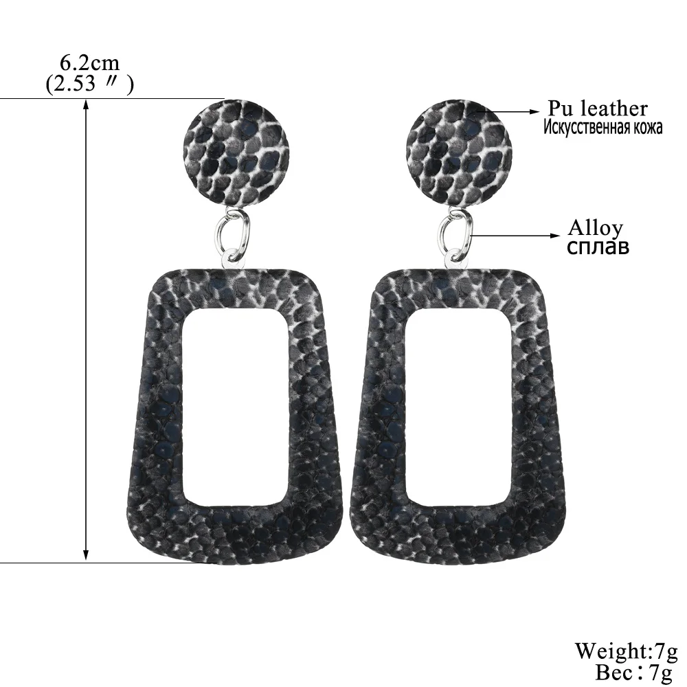 Новый негабаритных Геометрическая серьги для Для женщин панк Винтаж большие