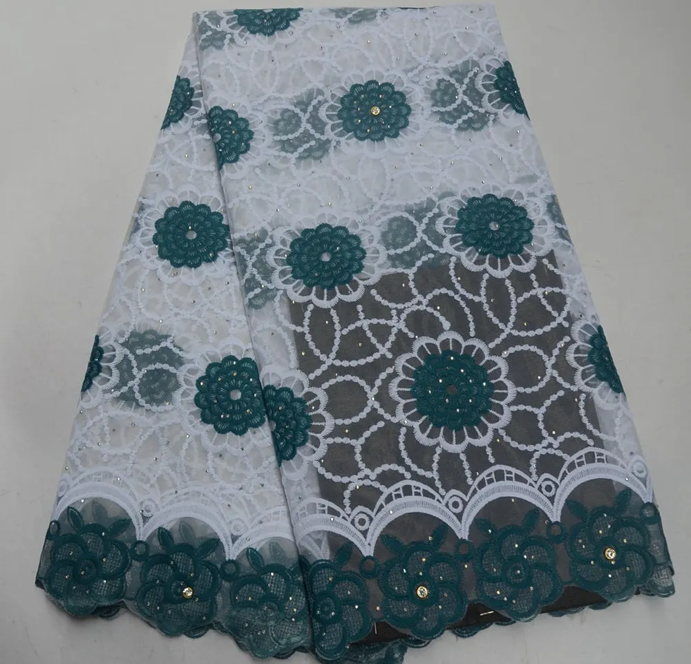 

African French lace for sewing latest high quality African guipure Milk Silk lace fabric with stone 5 Yards
