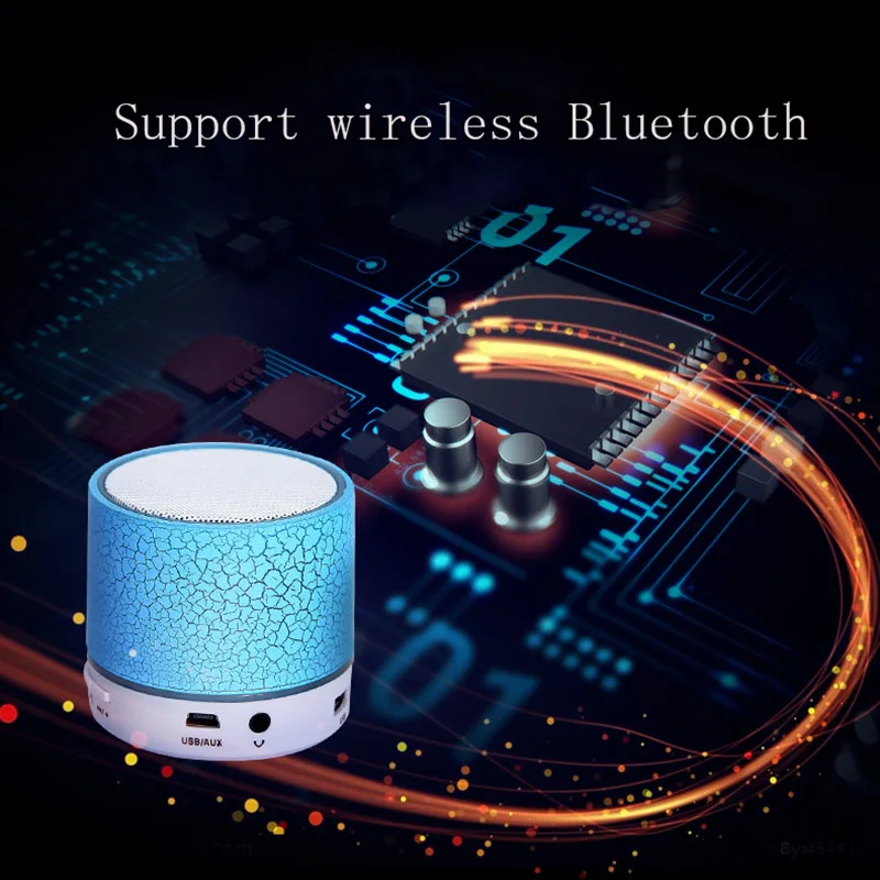 Колонка LED мини беспроводной Bluetooth динамик TF USB FM портативный музыкальный