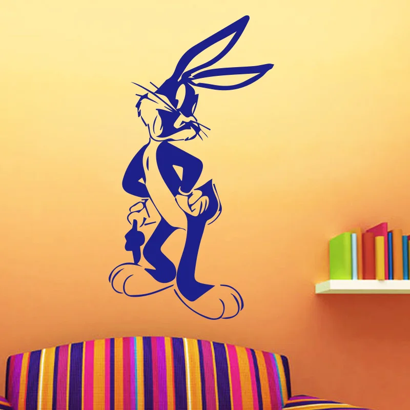 Tuzki Кролик Дизайн Наклейка на стену для детей комнаты Съемная водонепроницаемые