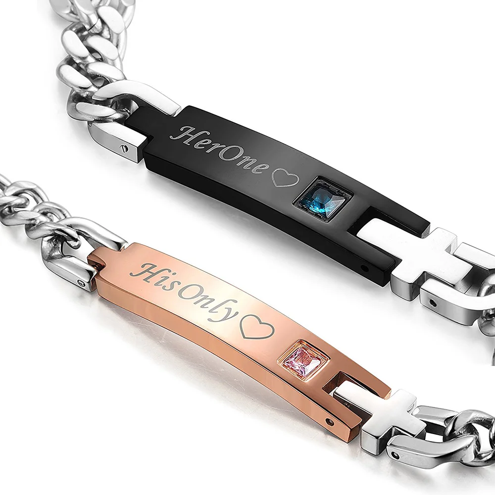 Дропшиппинг Красный Синий Кристалл Шарм Браслеты для мужчин женщин его только ее