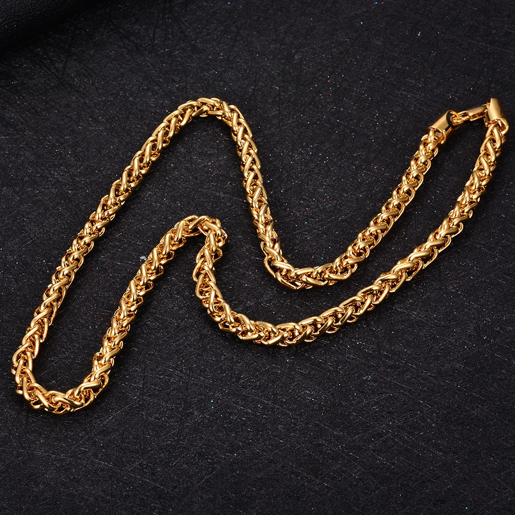 WANDO Этническая цепочка для мужчин подарки вечеринок ювелирное ожерелье золотого