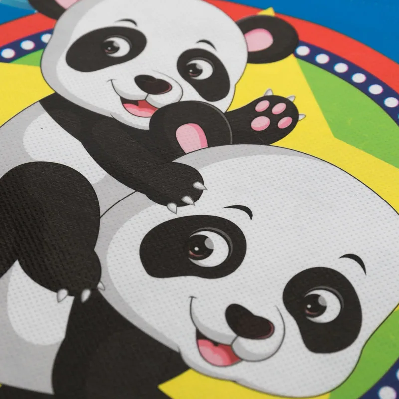 Новая модная сумка-тоут с рисунком панды из нетканой цветной пленки 3D-Сумка