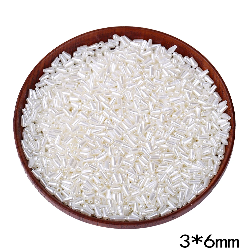 2000 шт./лот 3*6 мм ABS цвета слоновой кости имитация жемчуга дропшиппинг оптовая