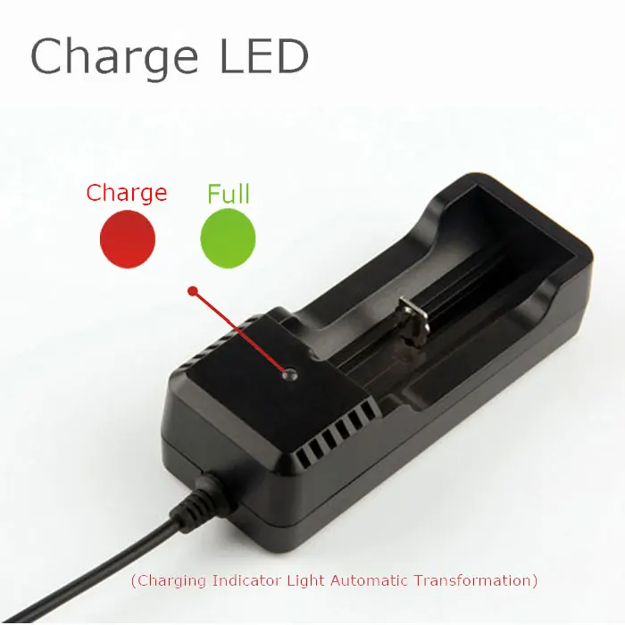 Зарядное устройство KingWei с одним USB портом для литий ионных аккумуляторов 18650 18350