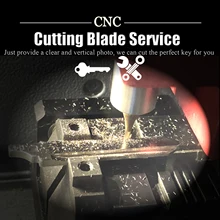 Servicio de tarifa adicional de fresado CNC, corte en blanco para llave de coche, copia de cuchilla de corte