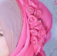 Мусульманская женская шелковая шаль с бисером и цветами высокое качество