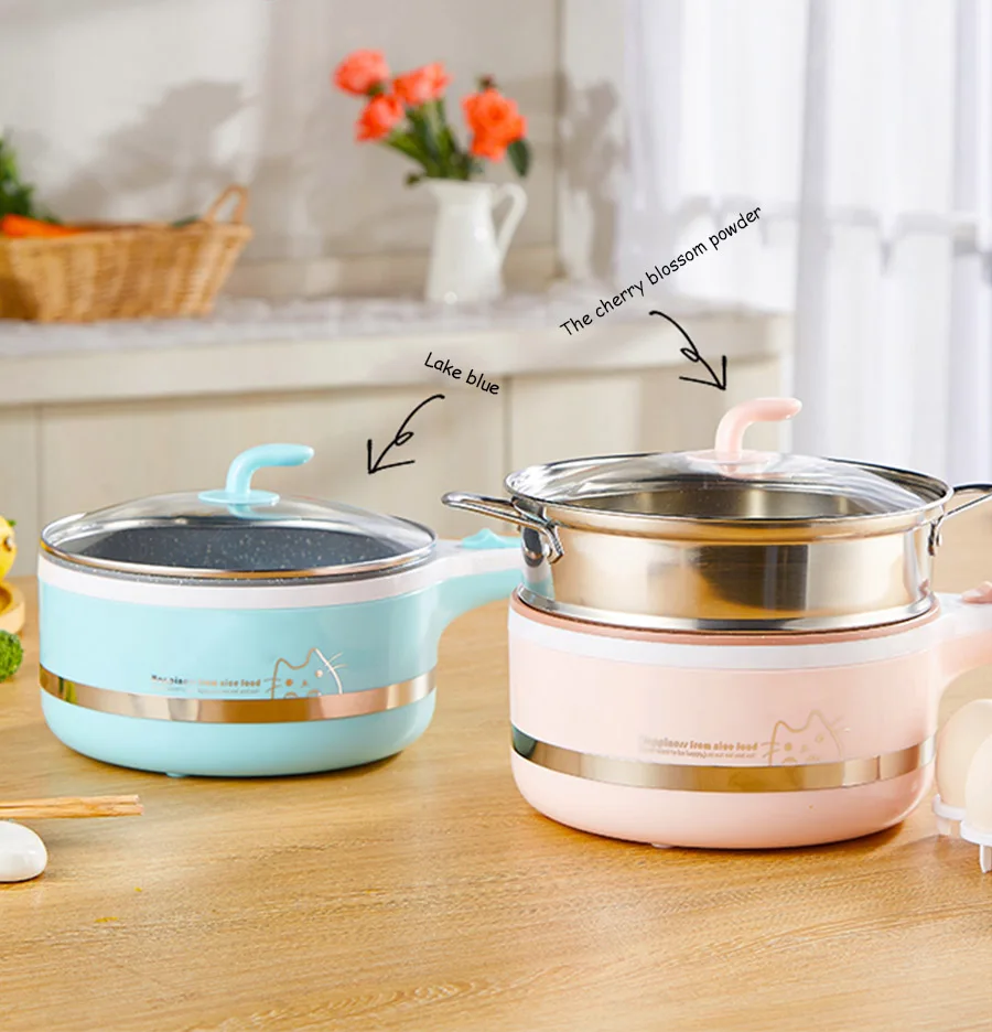 Портативная Мини электрическая мультиварка кухонная кастрюля для лапши мини