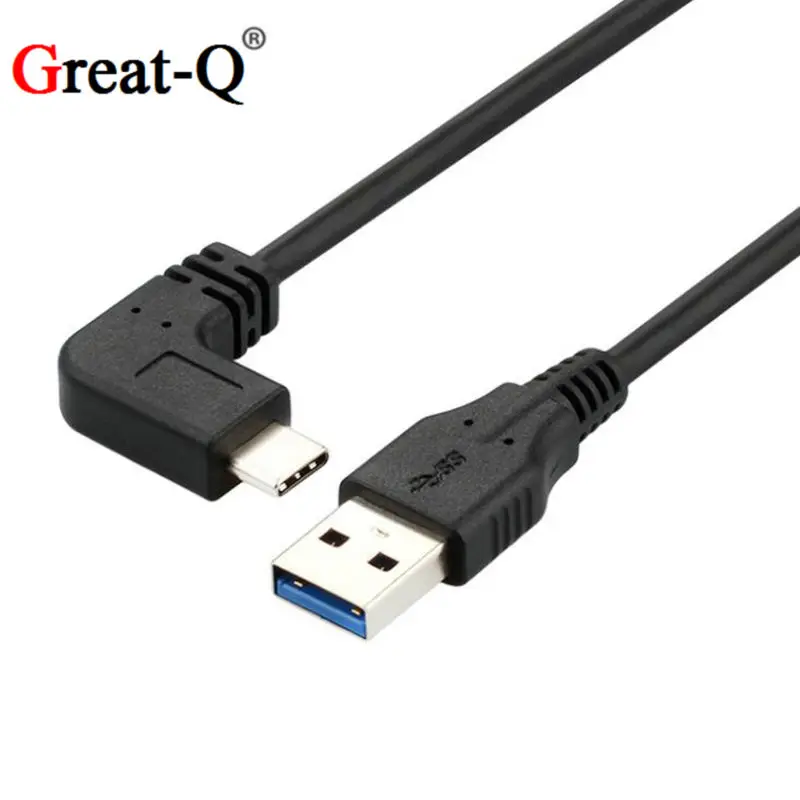 Высокая скорость 10 Гбит/с Реверсивный USB3.1 type c USB C 3 1 Type 90 градусов угол "папа" в