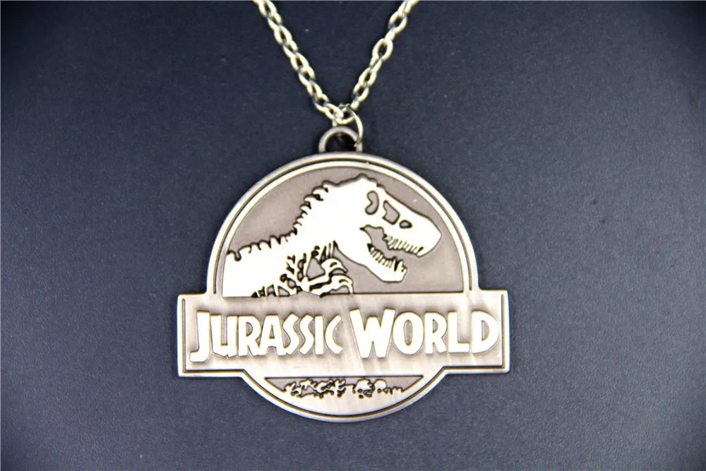 20pcs/Lot Wholesale Fashion Jewelry Vintage Charm Jurassic World Pendant Necklace For Men And Women |