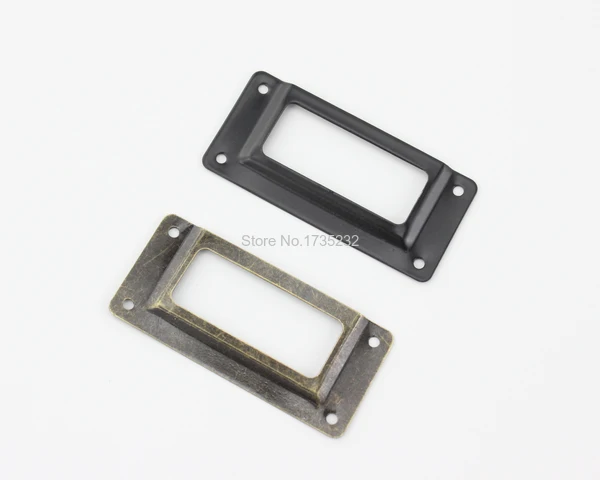 Черная Железная металлическая рамка для этикеток имя файла держатель карт ящик