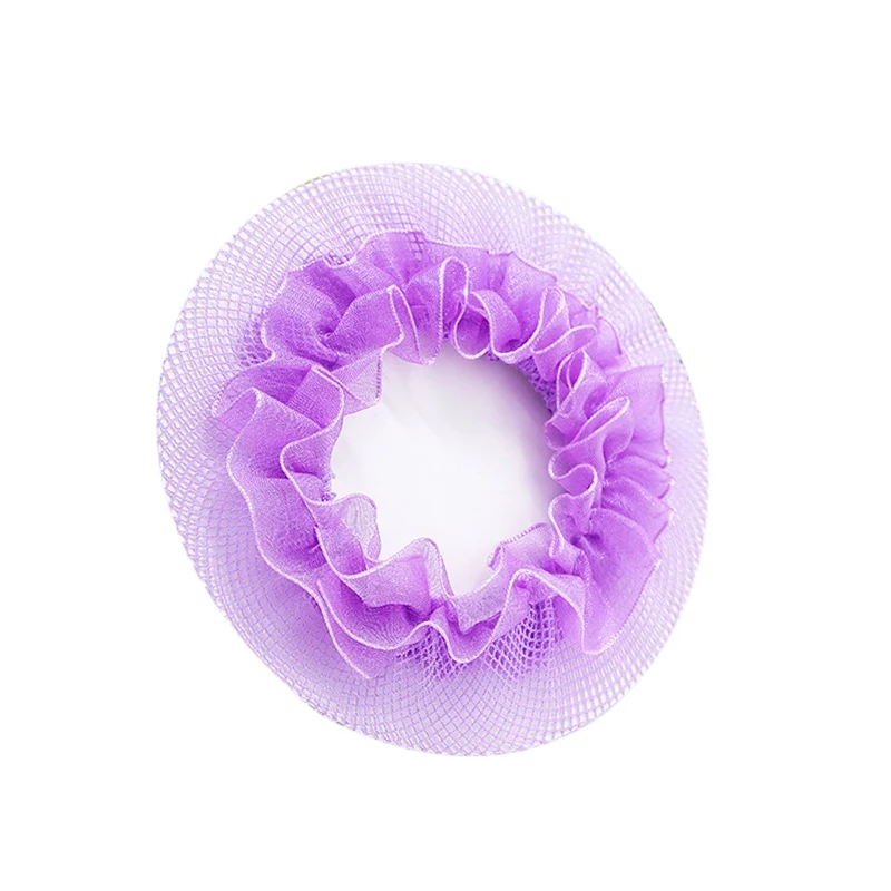 Violet Головной убор для девочек балет танцы Фигурное катание Снуды Hairnet Bun Cover Crotchet Hair Net Ballerina головные уборы аксессуары - Цвет: Violet