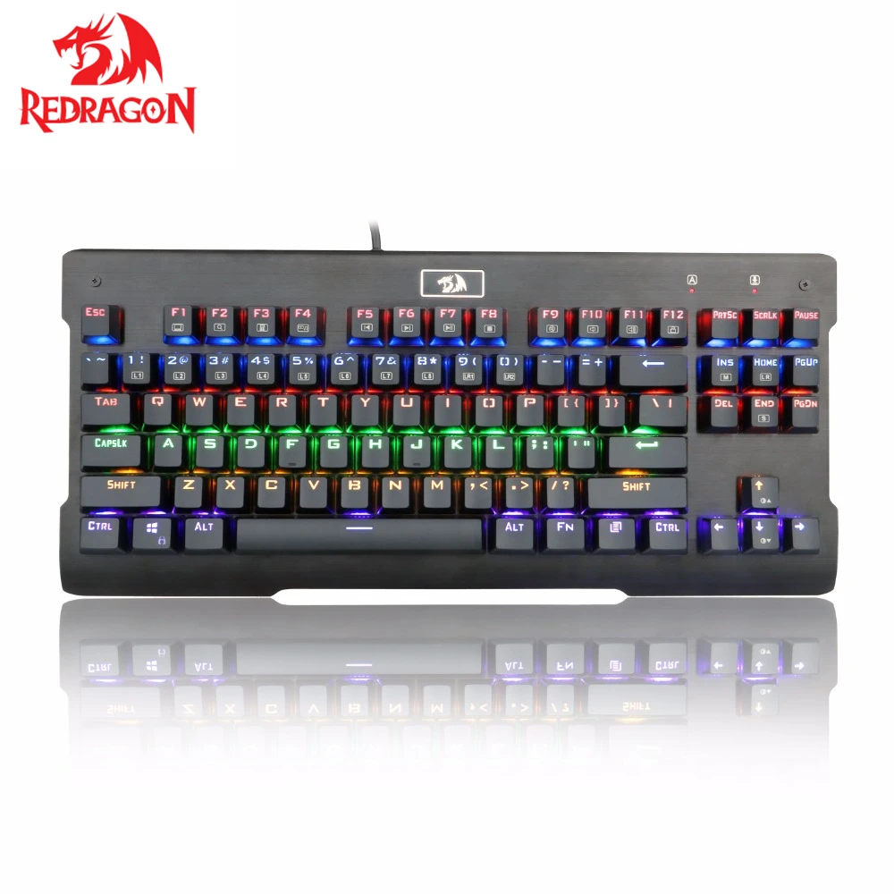 Механическая клавиатура Redragon K561 TKL 87 Keys 7 цветов светодиодный с подсветкой