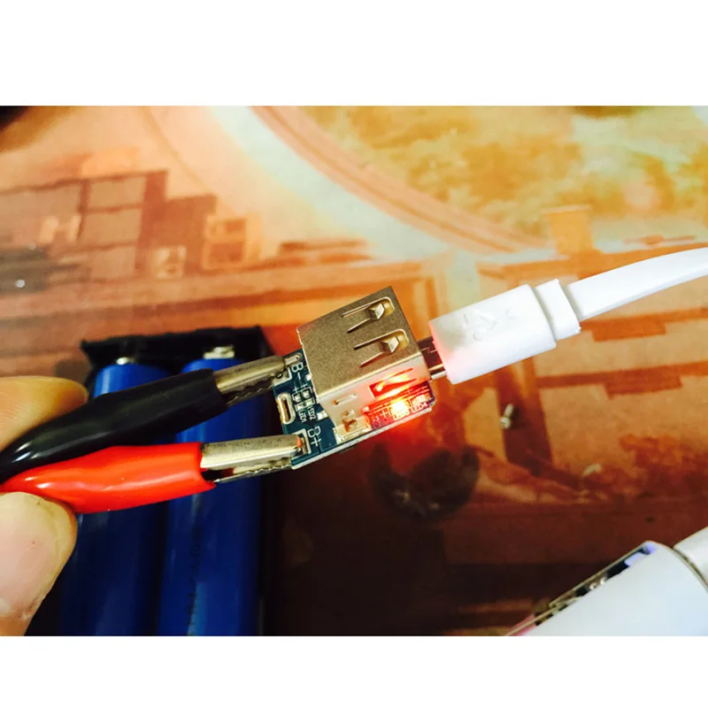 5 шт. в 1 а PCB 18650 Блок питания модуль зарядки монтажная плата повышающий полимерный