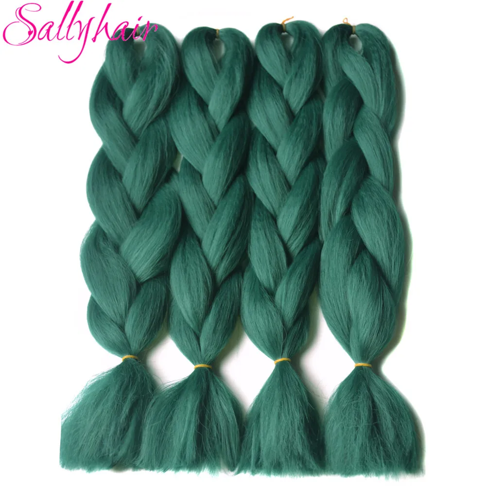 Sallyhair, 24 дюйма, Омбре, плетение волос, 3 тона, черный, синий, серебряный цвет, огромные косички, высокотемпературное волокно, синтетические волосы для наращивания - Цвет: M1b/бургунди