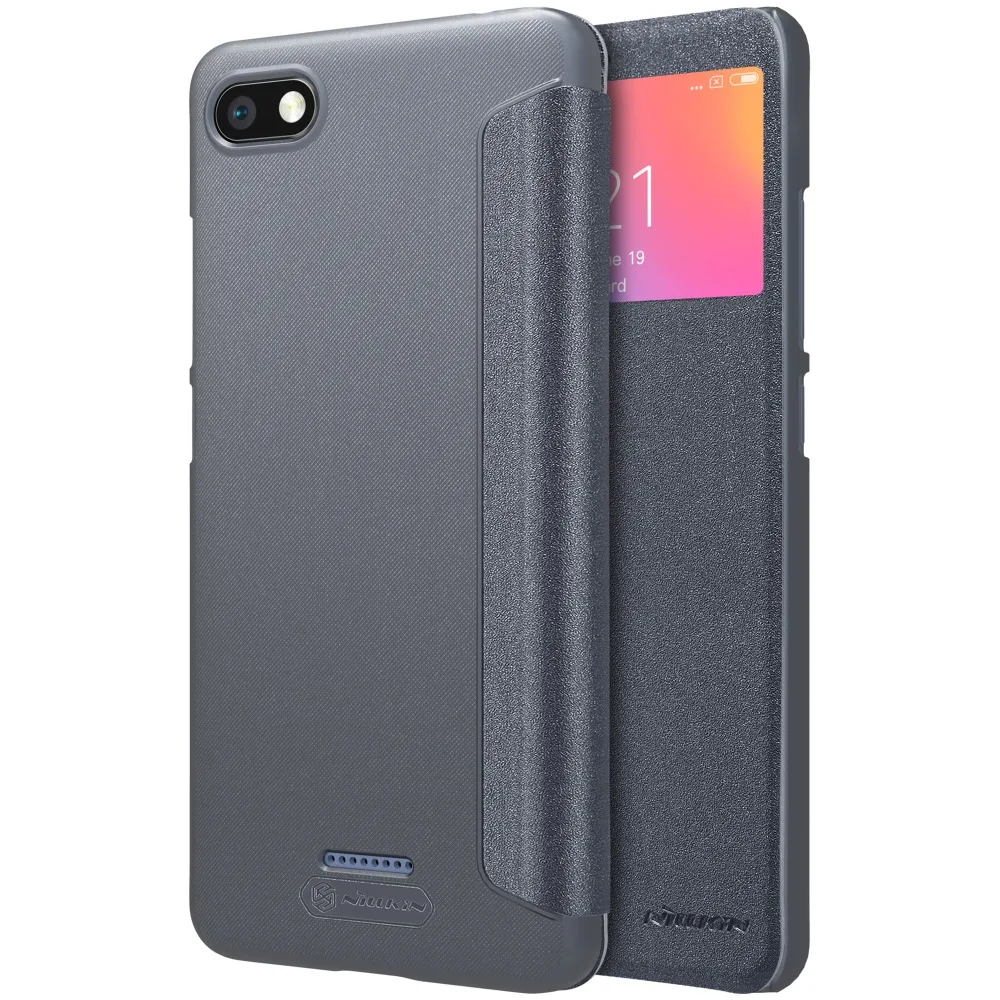 Чехол Nillkin для телефона Xiaomi Redmi 6A блестящий кожаный чехол чехлы-книжки с полным