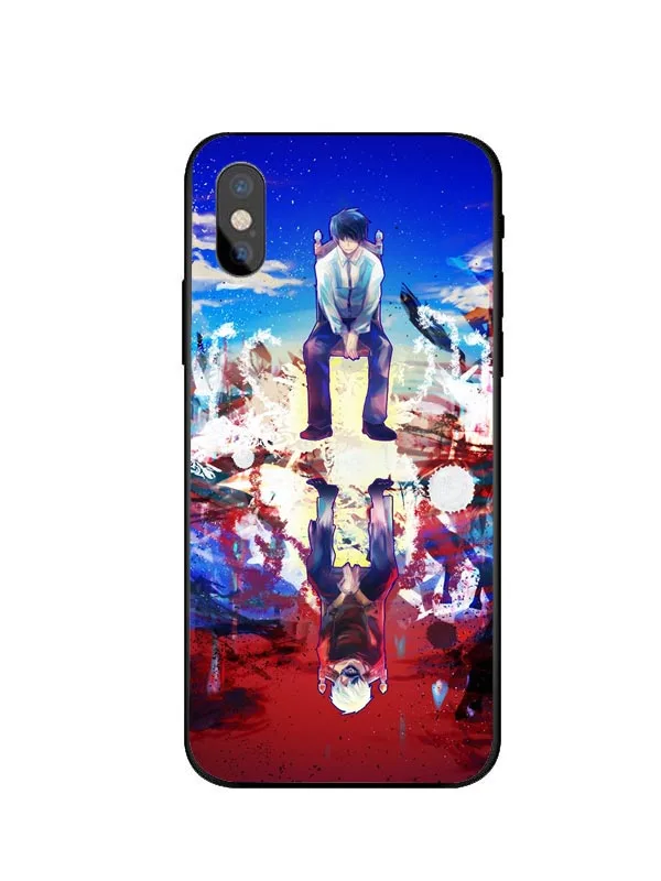 Черный мягкий чехол из ТПУ с японским Аниме Tokyo Ghoul для iPhone 11 Pro MAX 5 5S SE 6 6S Plus 7 8 XS XR