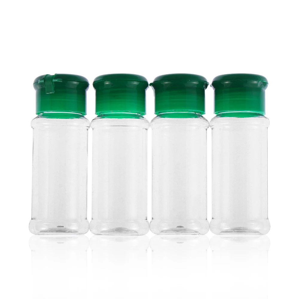 1PC 100ml Plastic Portable Spice Salt Pepper Seasoning Jar Can Barbecue Condiment Bottle Cruet Spice& Pepper Kitchen Tool