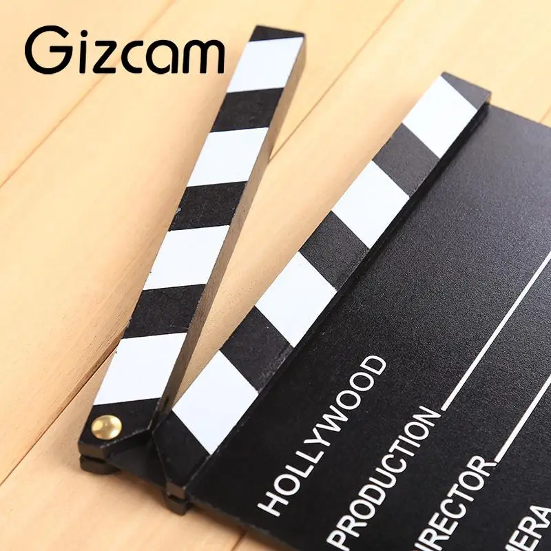Gizcam деревянный директор Видео Clapperboard фильм Классическая хлопушкой Плёнки Go