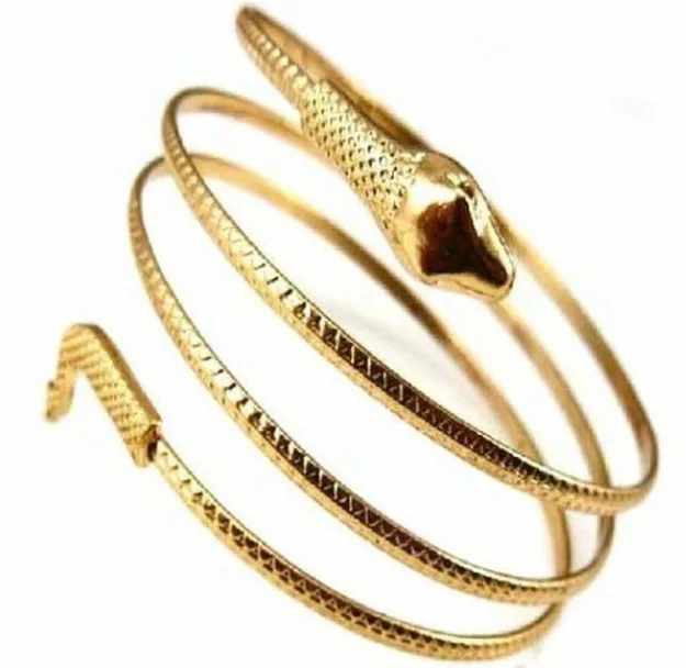 

New Arrival Punk Fashion Coiled Snake Spiral Upper Arm Cuff Armlet Armband Bangle Bracelet Men Jewelry For Women Party Barcelets