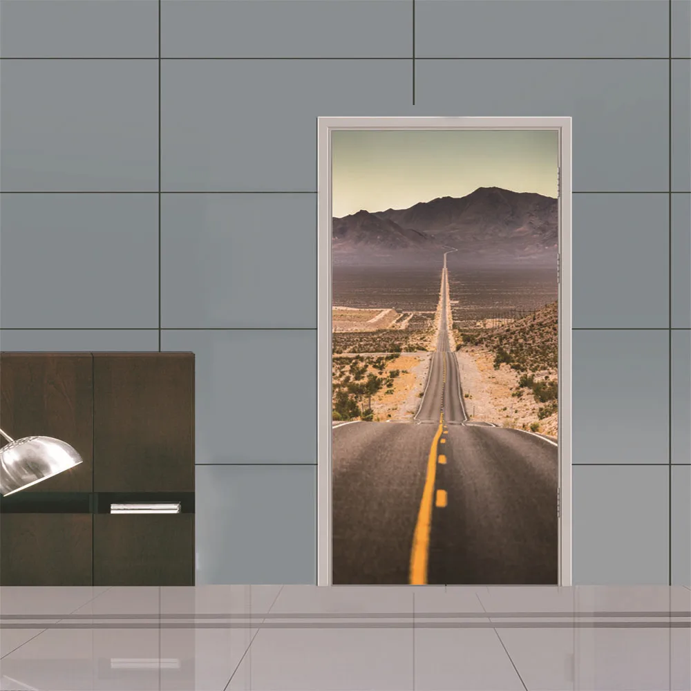 Американский Freeway Route 66 Классическая сцена 3D Мода деколь, художественный Декор настенная оконная дверная Наклейка Съемный Плакат