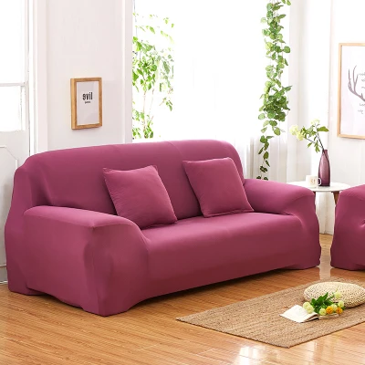 Light Purple WLIARLEO стрейч диван Slipcover чехлы для диванов для гостиной эластичная ткань анти-клещ универсальный для одного/двойного/трех/четырех сидений - Цвет: Light Purple